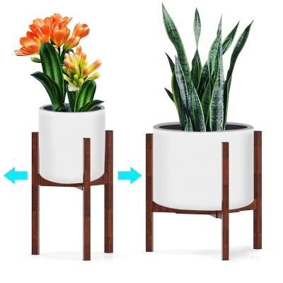 China Wedding Villa Indoor Garden Outdoor Corner Decoration Fits 8 To 12 Inch 2022 Modern Nordic Gold Adjustable Cast Iron Decorative Mid Century Plant Stand Set for sale