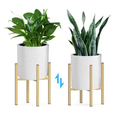 China Indoor Garden Outdoor Corner Decoration Fit 8 To 12 Inch Adjustable Plant Stands Metal Stand For Indoor Plants Metal Display Stands for sale