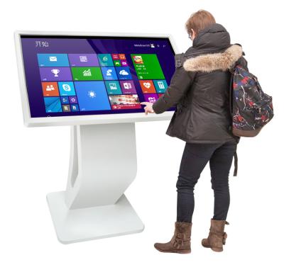 China Indoor Interactive Touch Screen Totem Digital Signage Display Kiosk 55 Inch for sale