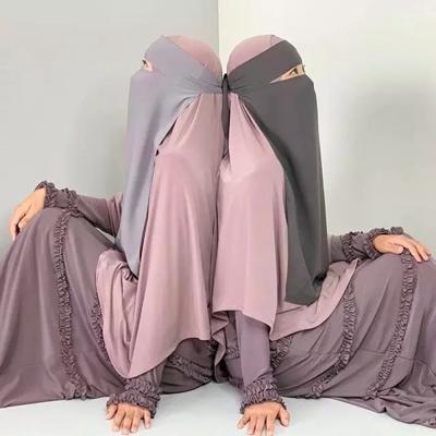 China Islamic Clothing Abaya Dubai Big Square Silk De Mdin Hijab Arabic Robe Polyester 2021 For Muslim Women for sale