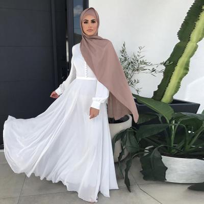 China Stylish newcomer muslim women from Central Statistical Institute Turkey double layer chiffon long dress ladies fashion Islamic Abaya dress for sale