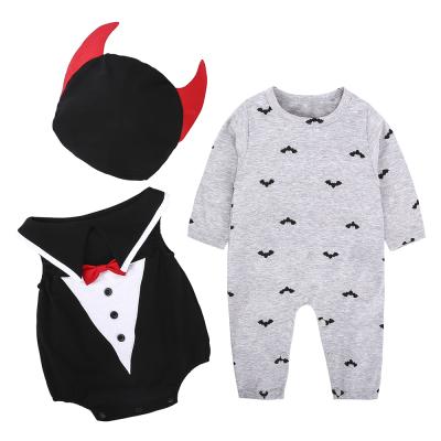 China Hot Sale Three Piece Costume Online Store Kids Overalls Boys Clothing Halloween Teams Hat 2 Piece Set for sale