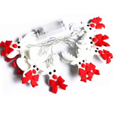 China Eco-friendly 20 LED Light String Christmas Moose Shaped Oranments Christmas Tree Merry Christmas Decor For Home Bedroom for sale