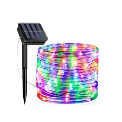 China 8 Modes 100 LED 0utdoor Eco-Friendly Solar String Lights Waterproof Copper Wire Tube Fairy Lights Light for Garden Yard Wedding Decor for sale