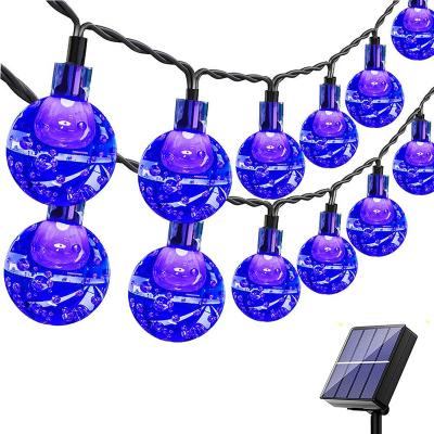 China Eco-Friendly 100 LED Crystal Globe Solar String Lights 8 