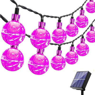 China Eco-Friendly 50 LED Crystal Globe Solar String Lights Waterproof Led Lights 8 Modes Solar Powered Patio Lights For Garden Christmas Party for sale