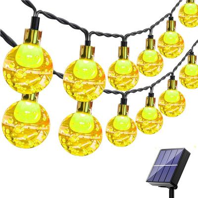 China Eco-Friendly 200 Crystal Balls Solar Outdoor String Lights Solar Powered Star Lights 8 Mode LED Fairy Lights Strings Garden Patio Yard for sale