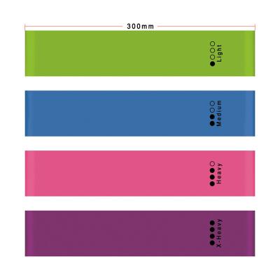 China Wholesale Home Fitness Custom Latex Color Body Fit Loop Exercise Mini Yoga Workout Resistance Bands Pink Booty Band With Logo for sale