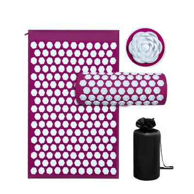 China Sponge+Cotton+Spine Eco Plastic Eco Back Massager Pillow Therapy Acupressure Mat for sale