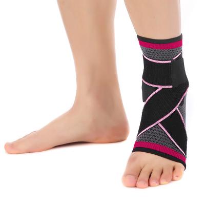 China Multi Color Ankle Brace Protector Dropshipping Compression Adjustable Nylon Sleeve Elastic Elastic Ankle Support Guard for sale