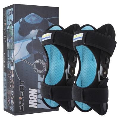 China Universal Gym Neoprene Steel Plate Basketball Patella Arthritis Knee Brace Rising Joint Hinged Brace for sale