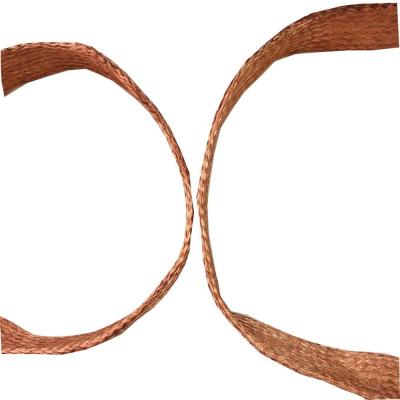 China Wuxi Factory Underground Flexible Braid Flat Bare Copper Wire for sale