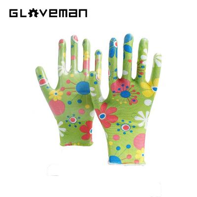 China Anti-smash GLOVEMAN Women's Colorful Cute Pattern Soft Waterproof Wear-resistant Breathable Gloves For Planting Flowers for sale