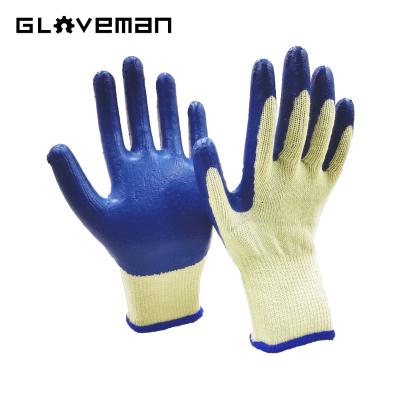 China Thick Anti-smash Durable Latex Coated Heavy Duty Non-slip Industrial Construction Knitted Work Wrist Abrasion Safety Gloves for sale