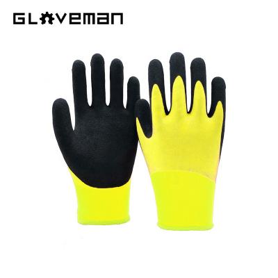 China Best Selling Anti-smash Gloveman Fleece and Polyester Coating Acrylic Latex Double Dipping Twice Resistant Windproof Warm Garden Glove for sale