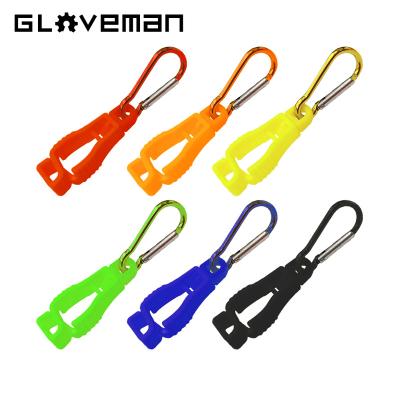 China GLOVEMAN Plastic/Aluminum Fluorescent Yellow Orange Green Plastic/Aluminum Glove Anti-lost Clips For Work Glove Grabber Clip for sale