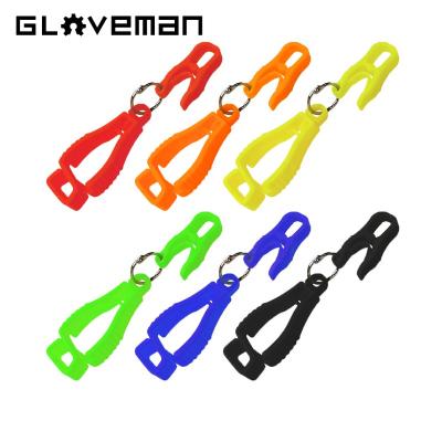 China Construction Worker Plastic Black GLOVEMAN Safety Work Glove Holders Anti-Lost Glove Clips For Building for sale