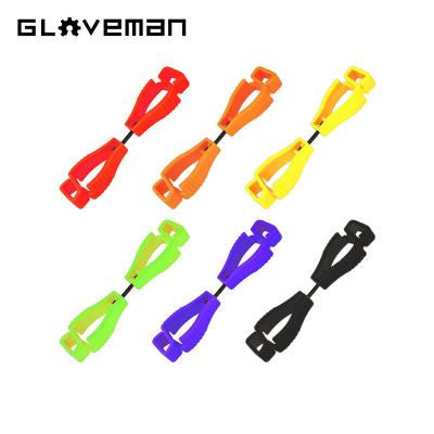 China Plastic Orange Anti-lost Clip Holder Gripper Glove Work Safety Flame GLOVEMAN Plastic Clips For Gloves for sale