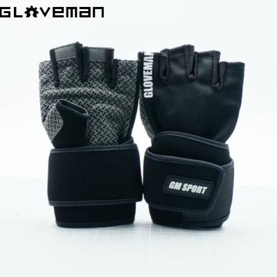 China High Quality Custom Logo GLOVEMAN Half Finger Workout Breathable Fitness Weightlifting Gym Gloves With Wrist Sport Glove for sale