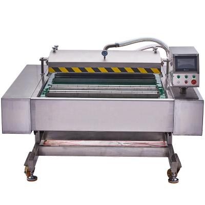 China Foodstuffs maker/machinery/vacuum sealer packaging continuous transmission belt/roller instant machine type smoked for sale