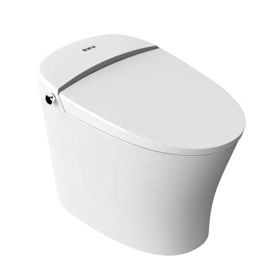 China Automatic Operation Strap Rimless Sanitary Ware Sensor Flushing One Piece Tankless Smart Toilet for sale