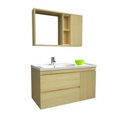 China Factory direct modern natural wood wall hung bathroom vanity unit cabinet for apart for sale