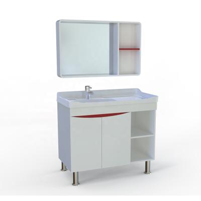 China Modern Good Prices Personal Customized Professional Bathroom Mirrored PVC Cabinet for sale