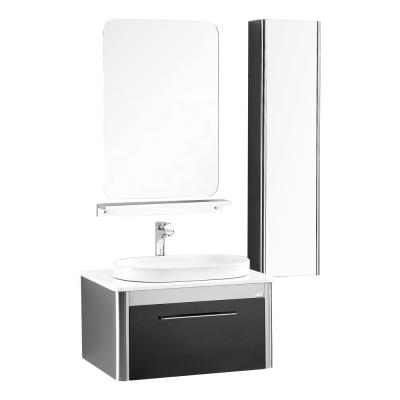 China 2020 New Design Modern Style Shaker 304 Stainless Steel Wall Mounted Bathroom Vanity With Marble Top for sale