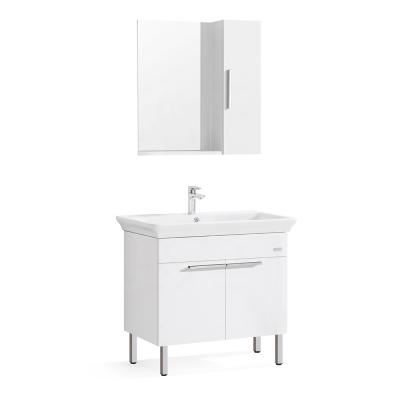 China Modern Bathroom Furniture Floor Standing Bathroom Vanity Set Cabinet With Mirror Sink for sale