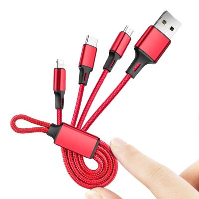 China Promotions Gifts Factory Custom Logo Cable USB C 3-in-1 USB Charging Cable for sale