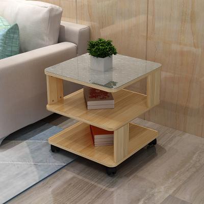 China Extendable simple household high gloss compact modern coffee table for living room furniture for sale