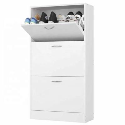 China Wardrobe Storage Cabinet Organizer Cabinet Wooden Shoe Rack (Other) Adjustable Modern White Storage 50 Pairs Shoes for sale