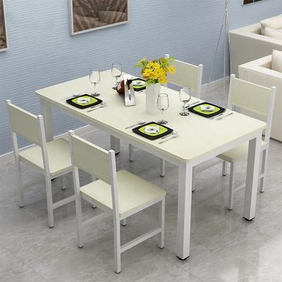 China (Size)Adjustable Modern Dining Table Furniture Chair Steel-wood Dining Table and Chair Set for sale