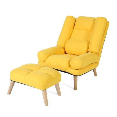 China (Other) Sofa Chair Comfortable Fabric Lazy Single Adjustable Sofa Folding Recliner Sofa Bed with Pedal for sale