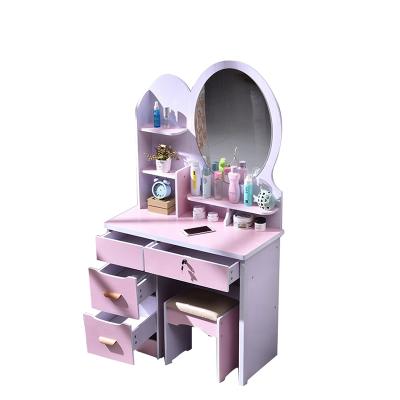 China Solid Wood Bedroom Mini Makeup Modern Classic Minimalist Dressing Table With Mirror for sale