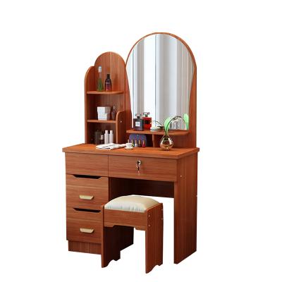 China Modern Chinese Multifunctional Wooden Dresser Drawer Cabinet Makeup Mirror Dressing Table for sale