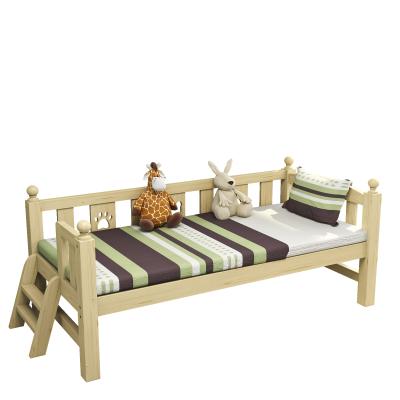 China Modern Simple And Fresh Modern Splicing Wooden Baby Kid Bed for sale