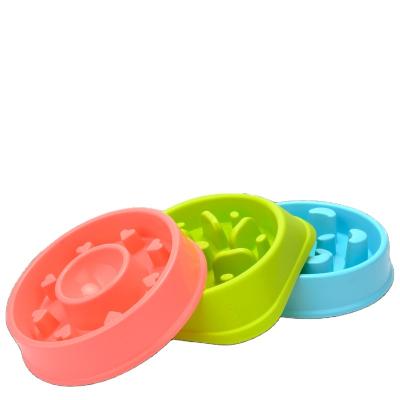 China Anti-Asphyxia Non-Toxic Plastic Basin Stocked Healthy Slow Food Consumption Pet Driver Dog Bowl for sale