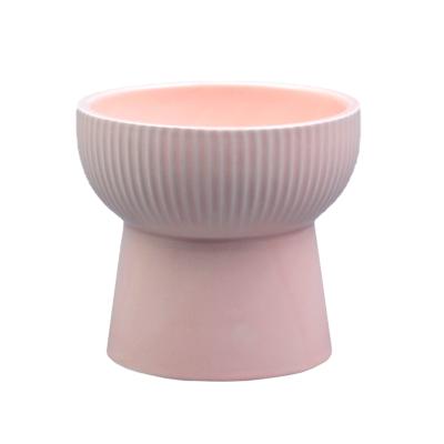 China Durable Ceramic Pet Bowl Japanese Style Raised Protect Cervical Spine Ceramic Food Bowl for sale