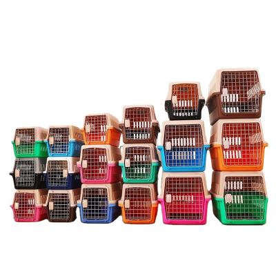 China Breathable Portable Shipping Box Pet Air Box Travel Cage Pet Dog Car Air Box Small Air Box for sale