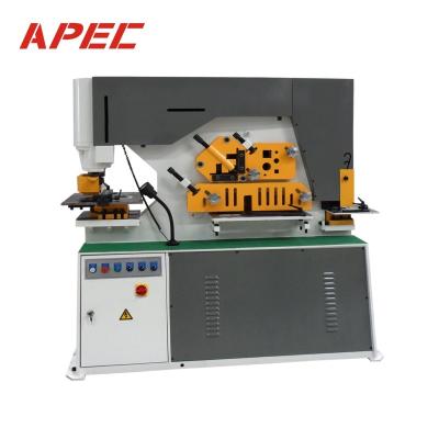 China APEC AIW-120 Hydraulic Double Cylinder Q35Y Locksmith , Angle Steel / Steel H Beam Punch And Shear Hydraulic Iron Worker Mac AIW-120 90ton for sale