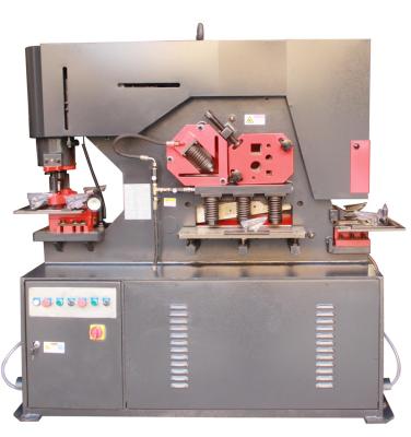 China Hotels APEC AIW-90 Double Cylinder Locksmith / Hydraulic Iron Worker / Shear and Punching Machine for sale