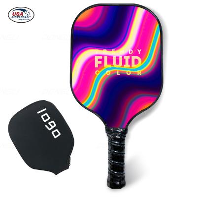 China Customizing Dongli Sports Sports 13mm 16mm 3K Carbon Fiber Skin Elongated Handle Thermoformed Pickleball Paddle USAPA Pro Manufacturer for sale