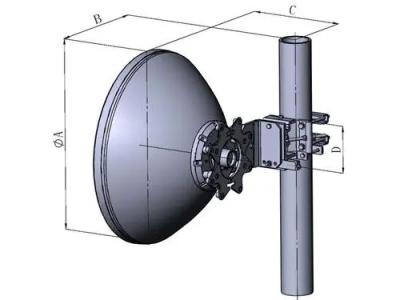 Китай 3.7m/12ft Высокая производительность XPD двойная поляризованная микроволновая параболическая антенна 48dbi продается