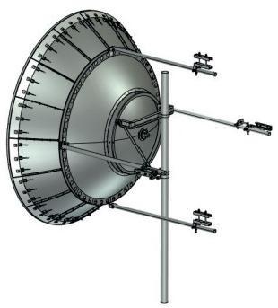 China 3Antenna parabólica de doble polarización de microondas de 48 Dbi en venta