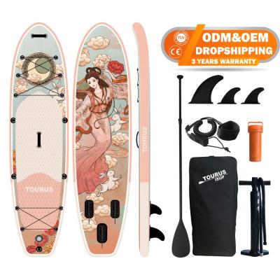 China Factory Price 2021 Women 11' Inflatable Stand Up Paddle Board SUP Boards Inflatable Paddle Board Flower for sale