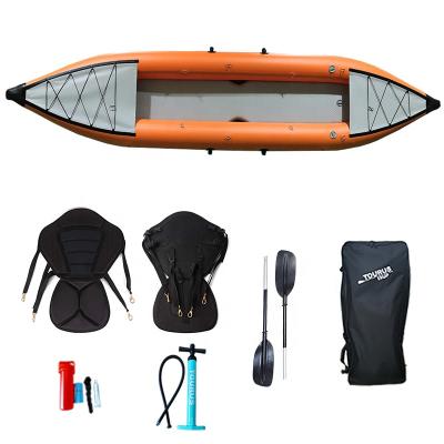 China PVC 2021 Newly Designed Paddle Drop Stitch Inflatable Kayak Inflatable Fishing Kayak for sale