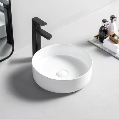 China Color Customized Easy Clean Italian Bathroom Sink Hotel Counter Top Round Ceramic Wash Basin Para lavamanos banos for sale