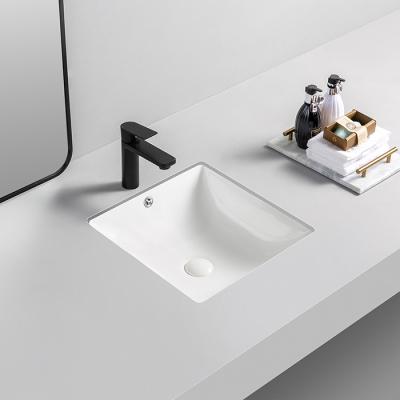 China Modern Cheap Ceramic Bathroom Basin Bathroom Square alti tezgah Price Shape Wash Hand Basin Sink for sale