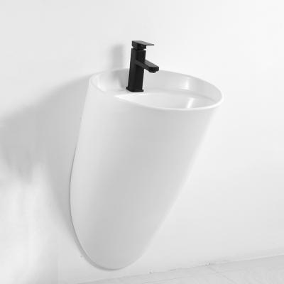 China EUROPEAN Unique Design Wash Ceramic Hand Basins Drop Down Bathroom Wall Hung Mounted Sink for sale